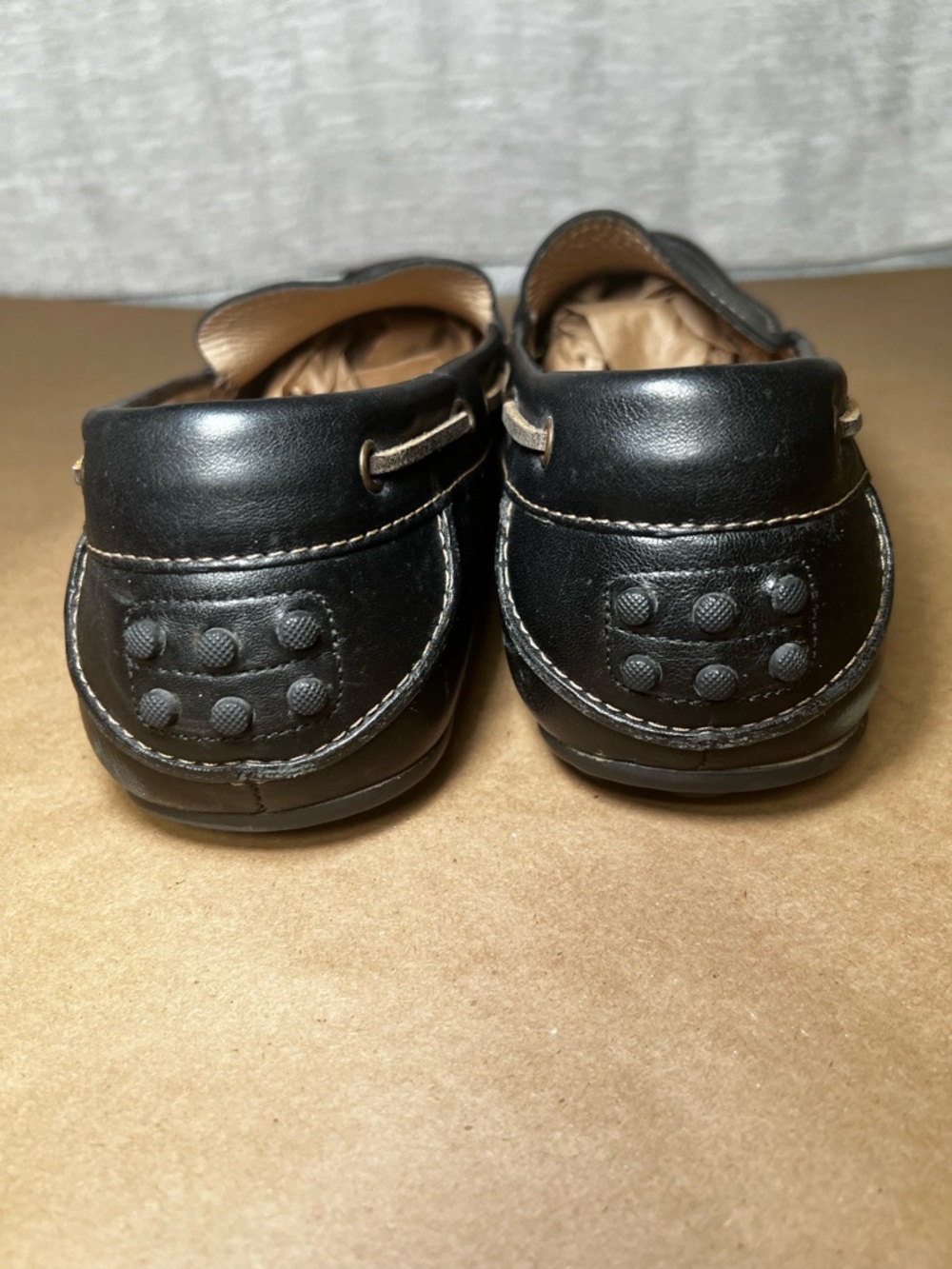 ECCO Men’s Black Leather Driving Loafers Moccasins Slip On Shoes EU 47 US 13 - Picture 10 of 16